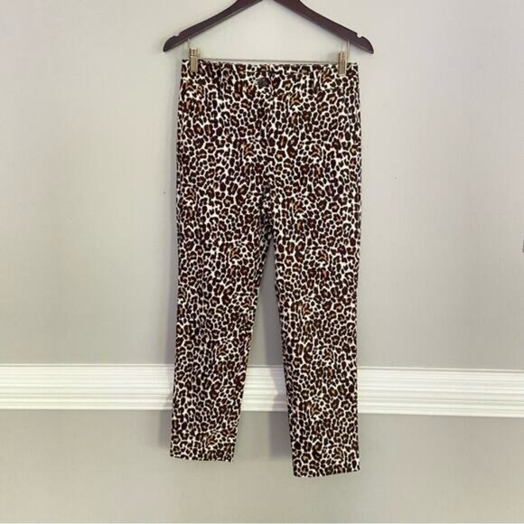 J. Crew Pants - J. Crew Snowcat Leopard Print Slim Dress Pants Size 4